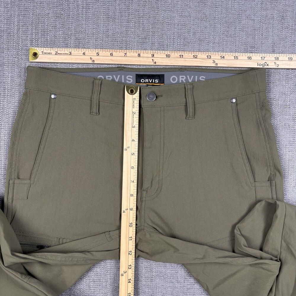 Orvis Men’s Tech Cargo Pants 34x30 Olive Green “Cordura” Stretch Gorpcore Nylon - Picture 7 of 11